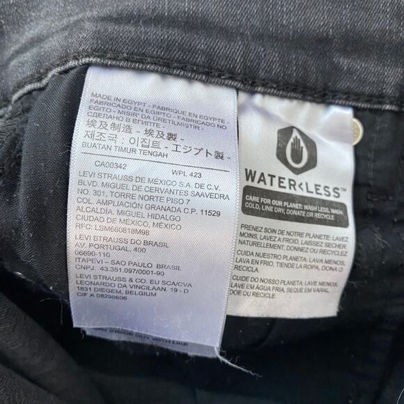 Levi's Mile High Super Skinny Black Skinny Jeans High Rise Closet Basic Size 28 - Picture 10 of 11